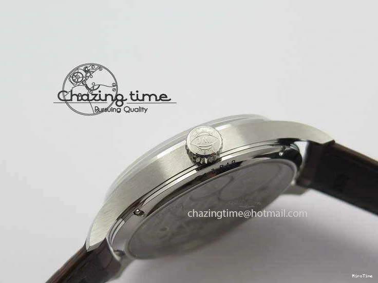 MIROTIME 0511 Sustainable Portuguese IW5444 SS White Dial RG Numbers On Brown Leather Strap A 7256